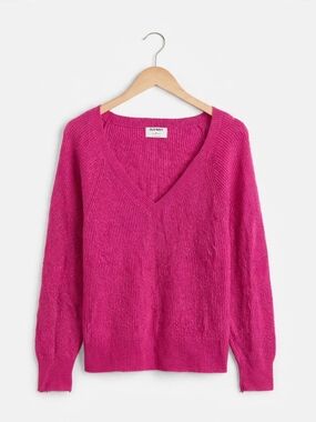 Old Navy Women's V-Neck Sweater - Fuchsia Pink